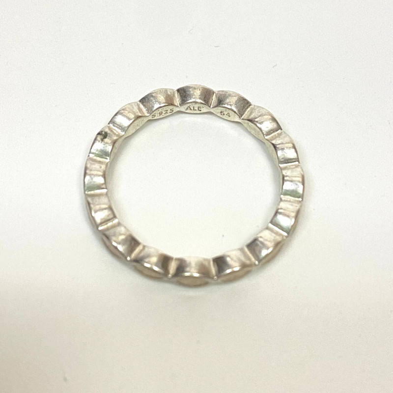 Pandora Better Together Twist Ring Size 7 White Enamel Authentic 190884EN23
