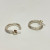 Authentic PANDORA 925 Organically Shaped 19 mm Hoop Earrings