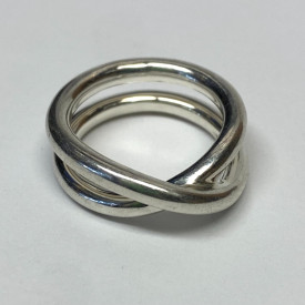 Vintage Tiffany & Co. Paloma Picasso Le Circle Crossover Band Ring Size 6.5 Y2K