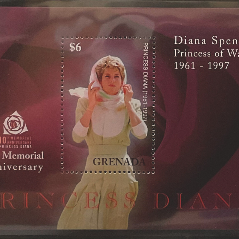 A Decade Without Princess Diana Grenada Collectable Postage Stamps Near Mint