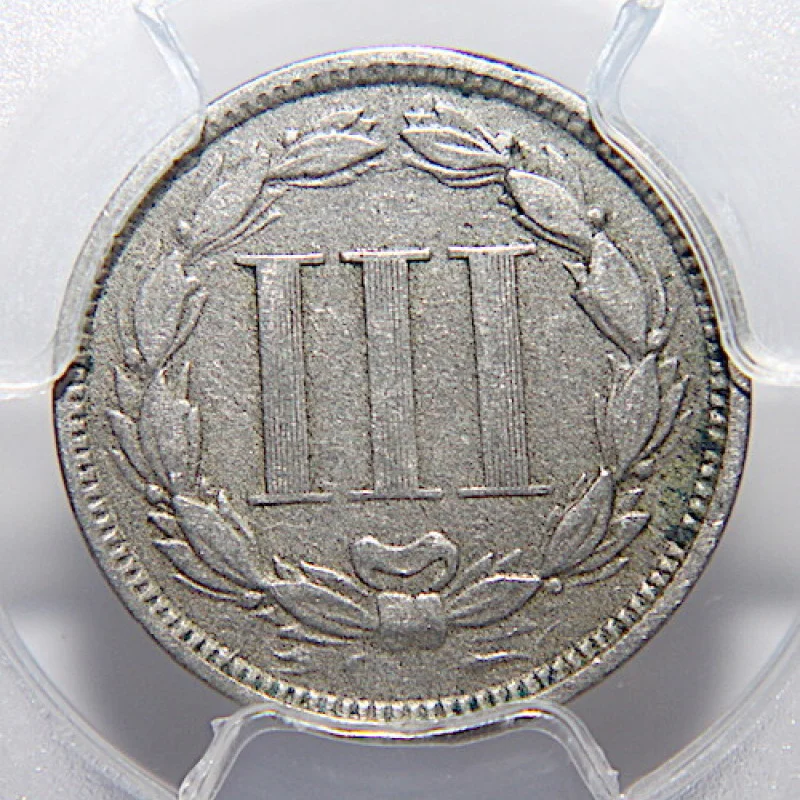 1866 PGCS Three Cent Nickel VF30