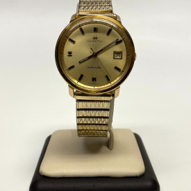 Vintage Hamilton Gold Plated Wristwatch Watch 1970's Automatic Dateline 64029-4