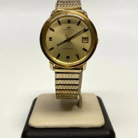 Vintage Hamilton Gold Plated Wristwatch Watch 1970's Automatic Dateline 64029-4