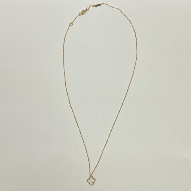 Van Cleef & Arpels Sweet Alhambra Necklace 18k Yellow Gold Mother of Pearl