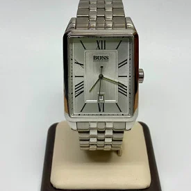 Vintage Hugo Boss Rectangular Silver Dial Quartz