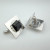 Square Vintage Sterling Silver Blue Labradorite Cufflinks 1950s - David Andersen