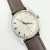 Vintage Waltham 17 Jewel Mechanical Watch Swiss Linen Dial Men's Leather Band