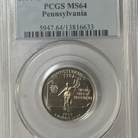1999 D Pennsylvania Statehood Quarter PCGS MS 64  
