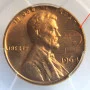 1964 PCGS Lincoln Memorial Penny 1c Genuine Graffiti