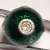 Antique Sterling Silver Green/Plum Colored Diamond Studded Enamel Egg