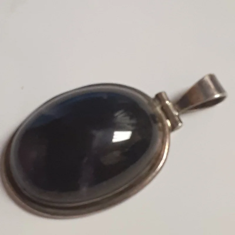 925 Sterling Silver Real Amethyst Gemstone Woman Charm Pendant