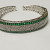925 Sterling Silver Designed With Green Emerald & Diamond W Open Clasp Bracelet 925 Sterling Silver Designed With Green Emerald & Diamond W Open Clasp Bracelet