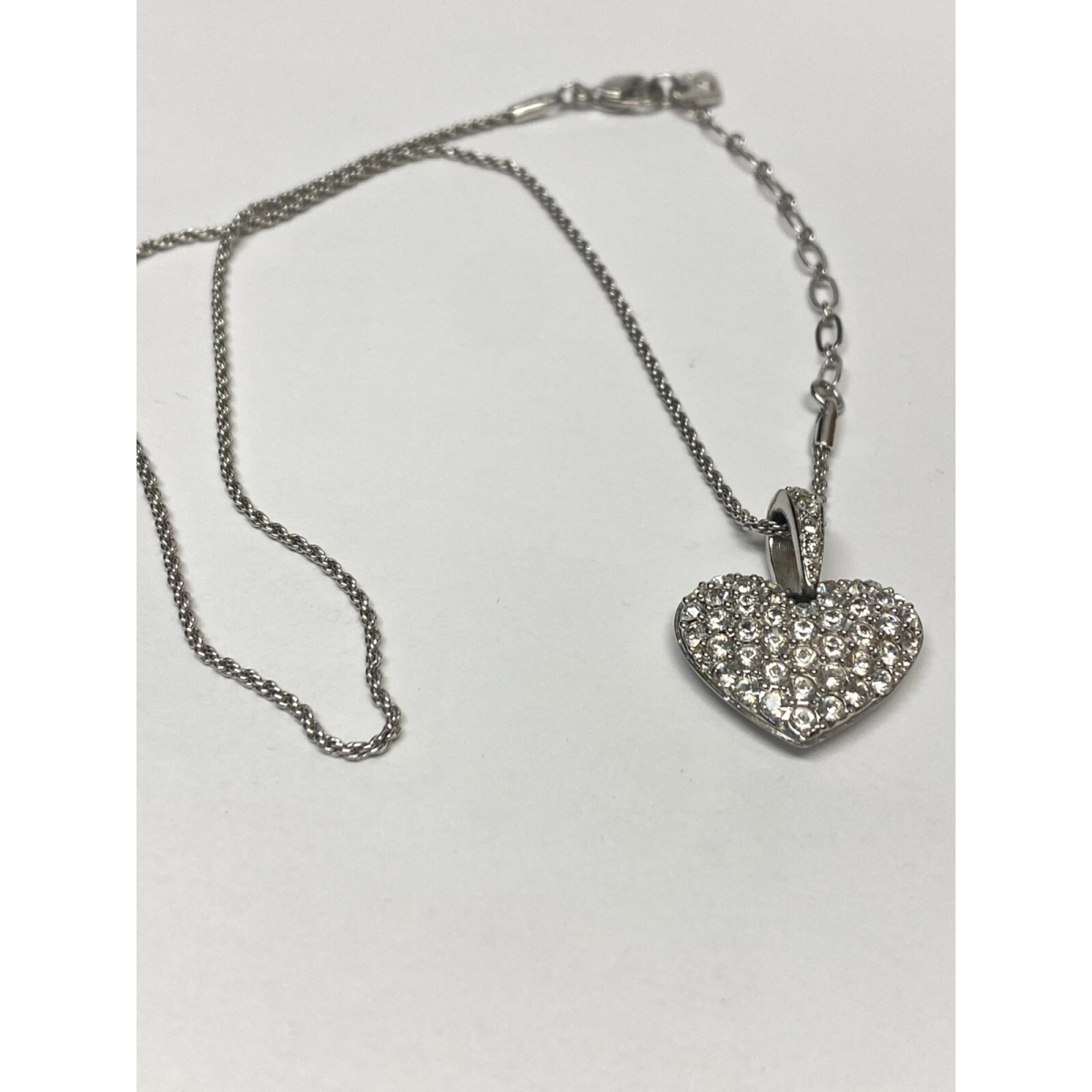 Crystals From Swarovski Puffed Heart Pendant Necklace