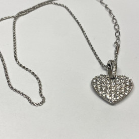 Crystals From Swarovski Puffed Heart Pendant Necklace