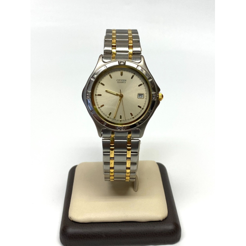 Classic Citizen Watch Co. Quartz Two-Tone Watch with Date Display