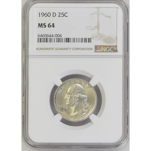 1960 D 25C NGC MS 64