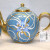 Russian silver 925 & 24k Gold Plated Teapot & 2 Teacups Enamel Filigree