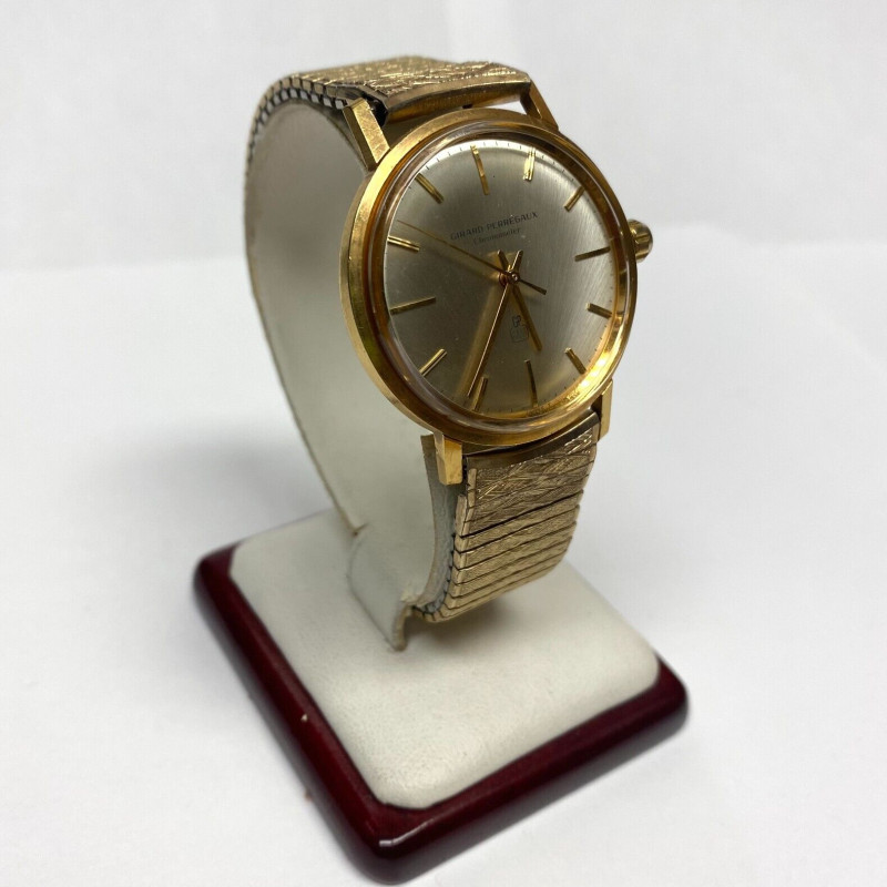 Vintage Girard-Perregaux Mens Watch 18K Solid Gold Chronometer, Size 7 Vintage Girard-Perregaux Mens Watch 18K Solid Gold Chronometer, Size 7
