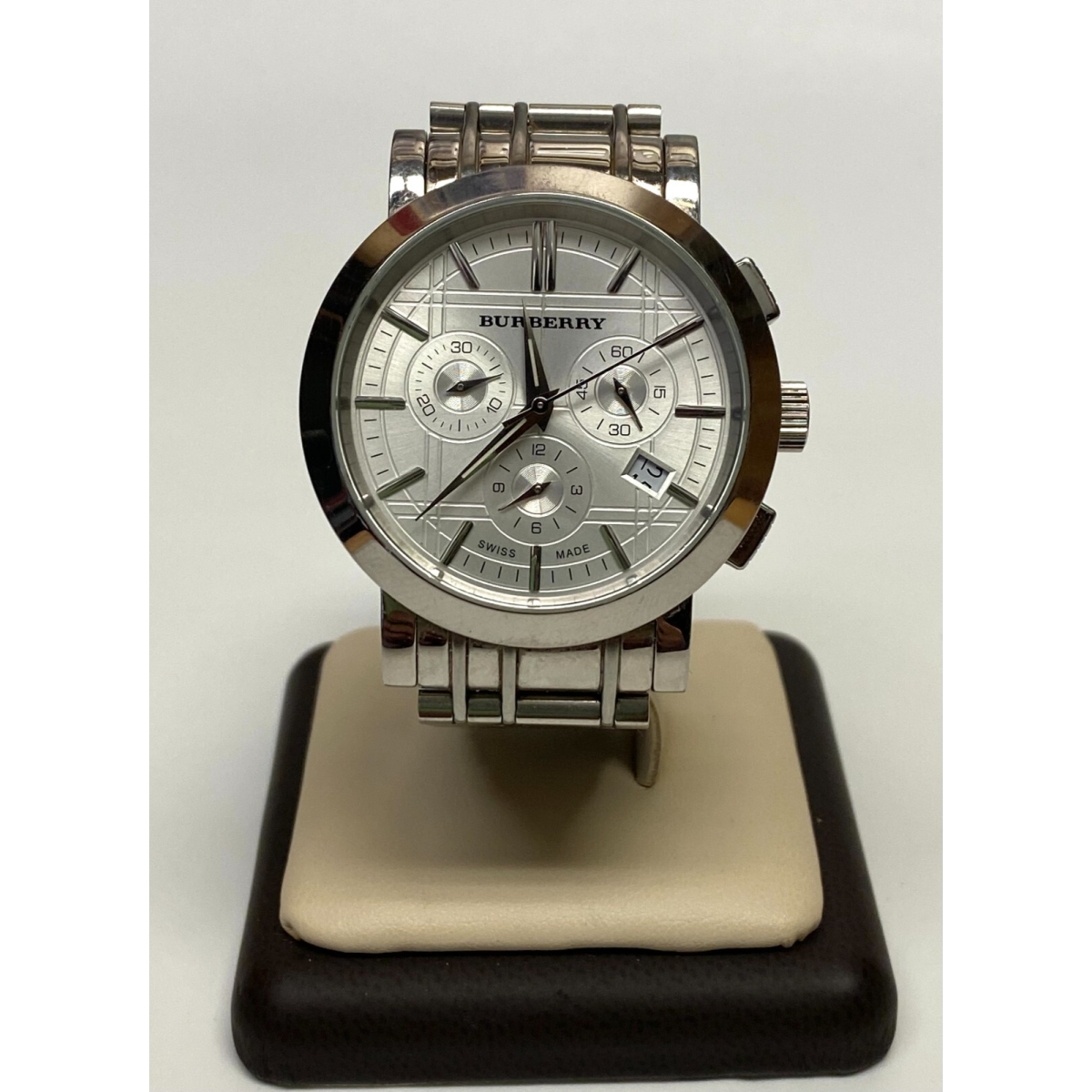 Burberry Chronograph Men's Watch Model BU1372 Stainless Steel Band & Face