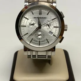 Burberry Chronograph Men's Watch Model BU1372 Stainless Steel Band & Face