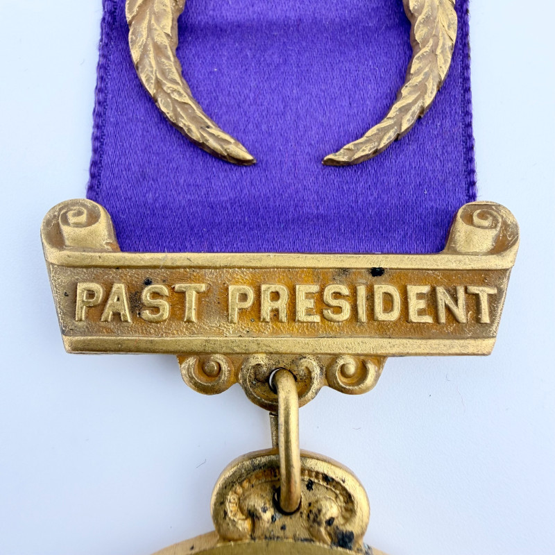 Vintage Past President Medal - PHC Fraternal Lodge Jewel, Eagle Over Nest