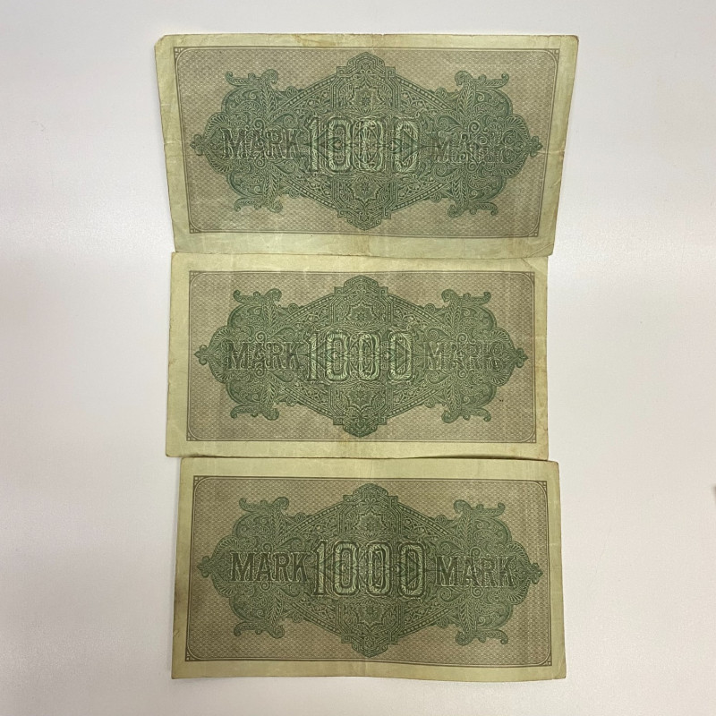 GERMANY REICHSBANKNOTE 11 pcs 1000 MARK 1922 GERMANY REICHSBANKNOTE 11 pcs 1000 MARK 1922