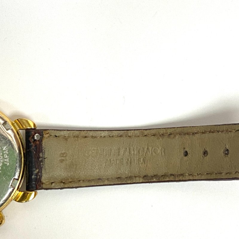 MICHALE DIAMOND BEZEL WITH ORIGYN LEATHER BAND WATCH 36mm