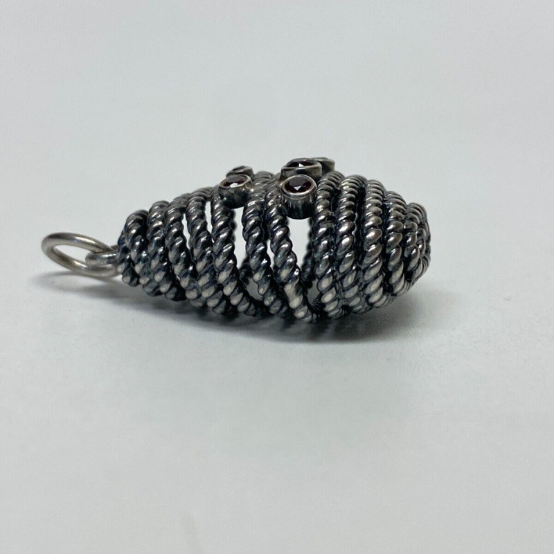 Auth Pandora Silver Hidden Romance Pendant 390337RHL-90 Auth Pandora Silver Hidden Romance Pendant 390337RHL-90