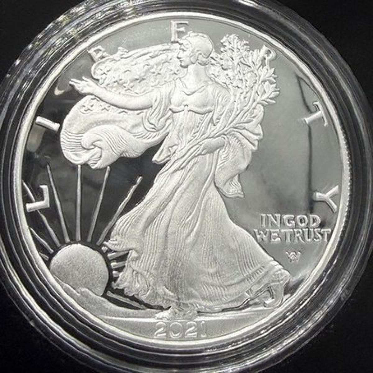 2021-W American Eagle 1 oz Silver Proof Coin Type 2 OGP Box COA US Mint