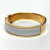 Hermes Clic H Bracelet  in Plain Enamel Yellow gold plated