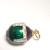 Antique Sterling Silver Green/Plum Colored Diamond Studded Enamel Egg Antique Sterling Silver Green/Plum Colored Diamond Studded Enamel Egg