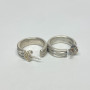 Authentic PANDORA 925 Organically Shaped 18.2mm Hoop Earrings