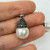 Vintage Marcasite And White Pearl 925 Silver Earrings Pierced
