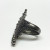 Sterling Silver Black Onyx and Green Emerald Ring Sterling Silver Black Onyx and Green Emerald Ring