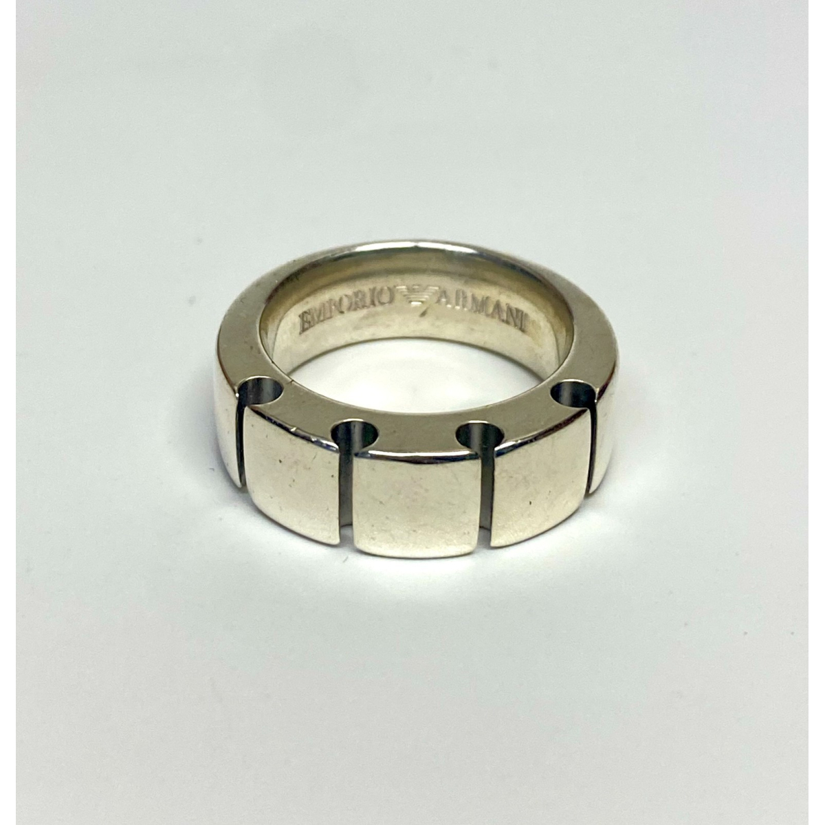 Emporio Armani Silver Ring Rare Size 10