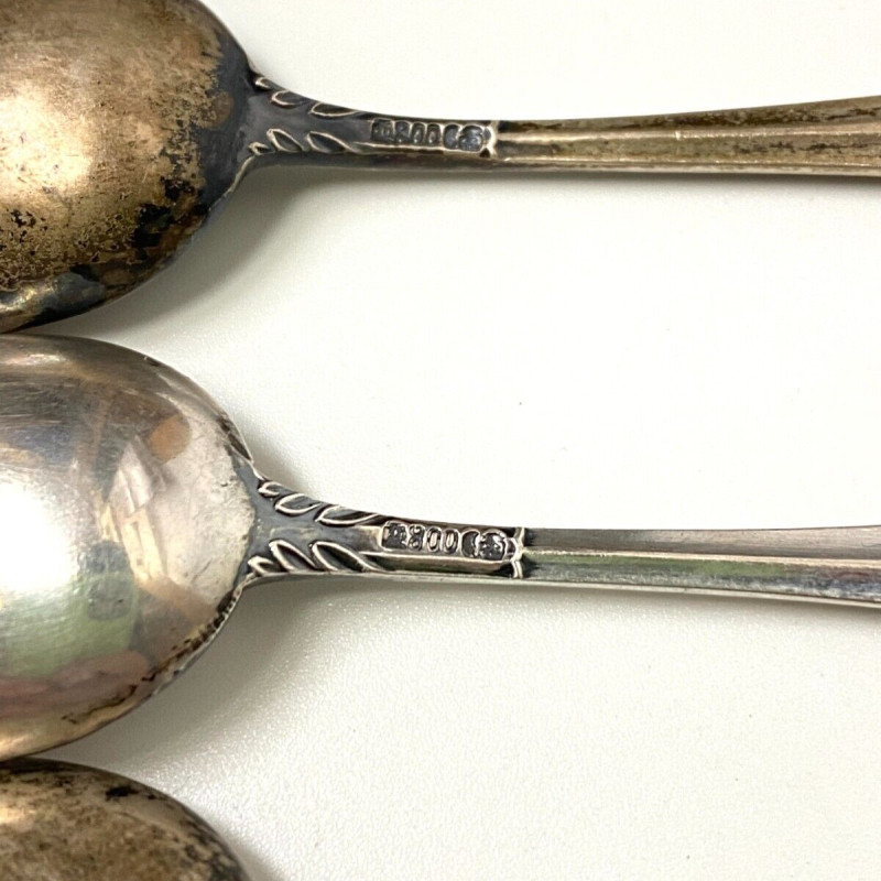 Set Of 6 Antique German 800 Silver Spoons Set Of 6 Antique German 800 Silver Spoons