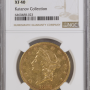 1878-S $20 Liberty Head Double Eagle NGC XF40