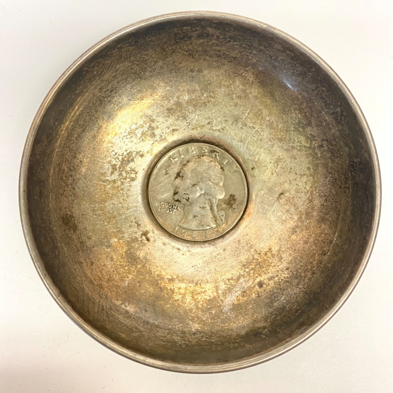 Vintage 760 Sterling Silver 1967 Washington Quarter Coin Bowl Dish Vintage 760 Sterling Silver 1967 Washington Quarter Coin Bowl Dish
