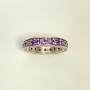 PANDORA 925 Infinity Fancy Purple CZ Stackable Ring SIZE 7 BEAUTIFUL