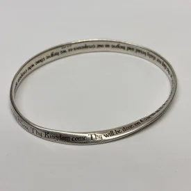 The Lord's Prayer Mobius Bangle Bracelet - 925 Sterling Silver
