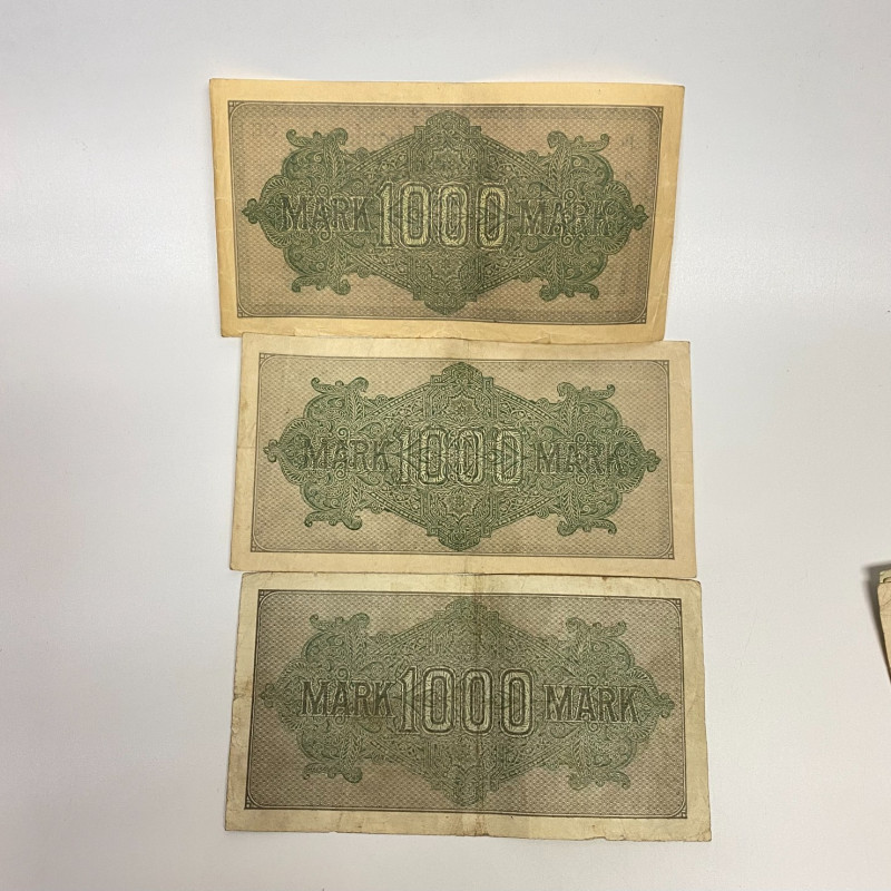 GERMANY REICHSBANKNOTE 11 pcs 1000 MARK 1922 GERMANY REICHSBANKNOTE 11 pcs 1000 MARK 1922