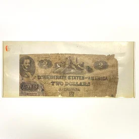 1962 $2 Confederate Paper Money - rare type!