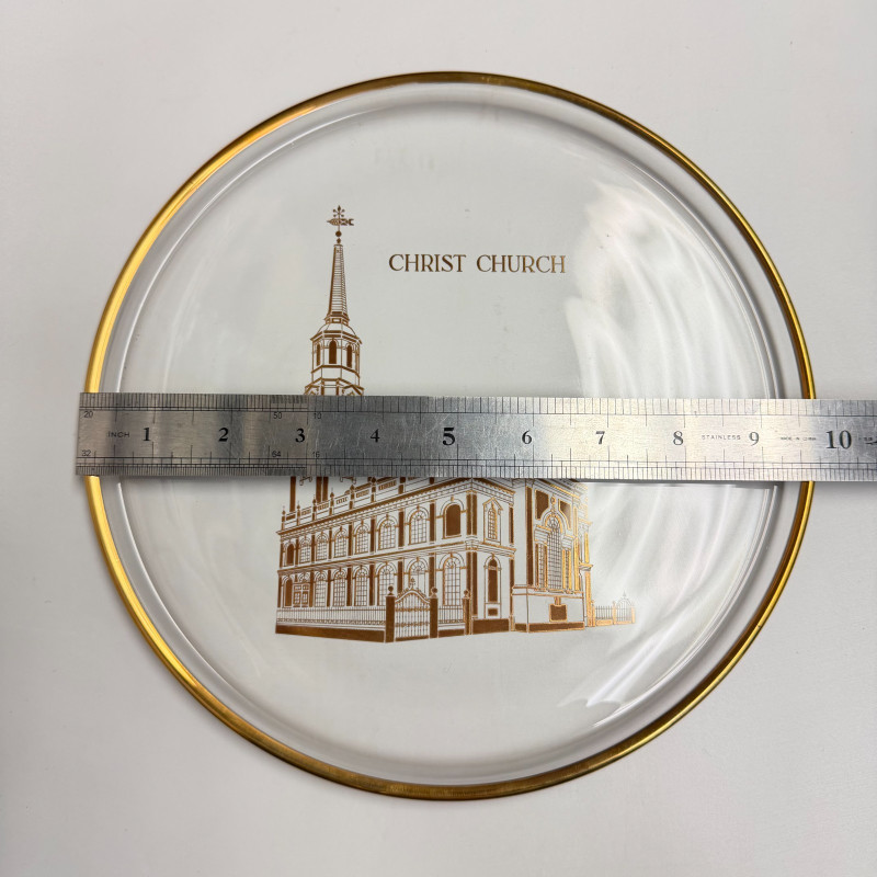 Vintage Orrefors Crystal Sweden Christ Church Limited Edition Plate w/ Box