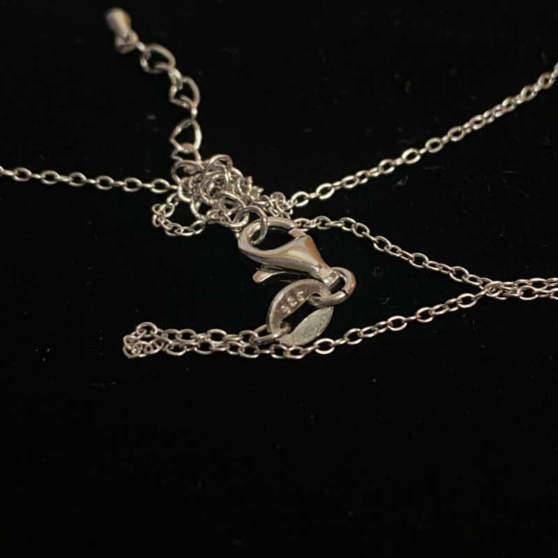 Silver 925 and White Sapphire, Celestial Protector Eye Chain Pendant 18 inches Silver 925 and White Sapphire, Celestial Protector Eye Chain Pendant 18 inches