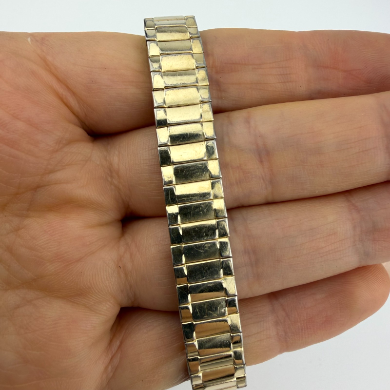 Vintage Bucherer 17 Jewels Swiss Ladies Watch Gold Speidel Bracelet 17250, 6 in