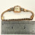 Vintage Ladies GRUEN VERI-THIN Watch 14K Gold 2 Diamonds Swiss Made 17 Jewel