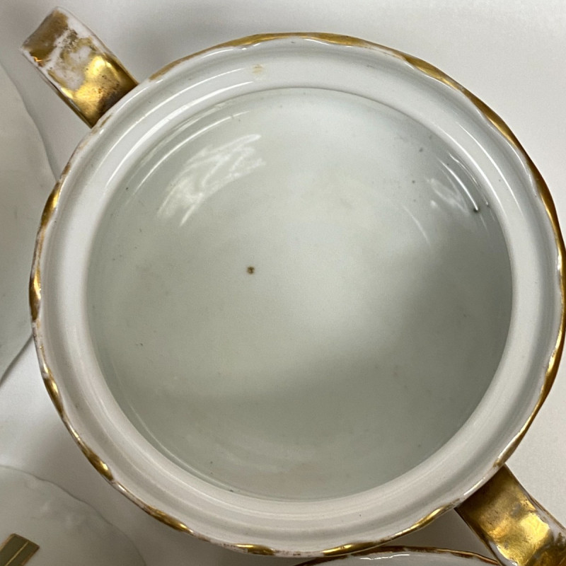 Teapot, sugar bowl and milk jug by Gardner Moscow