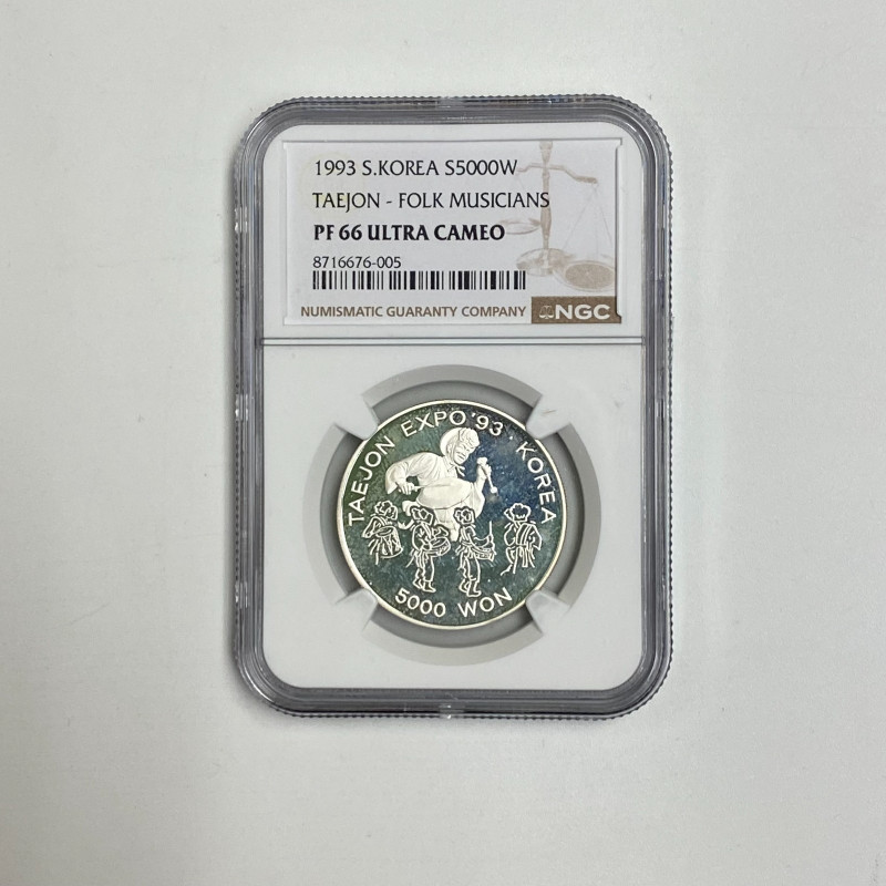 1993 NGC PF 66 Ultra Cameo S.Korea taejon expo 93 s5000w mint silver coin