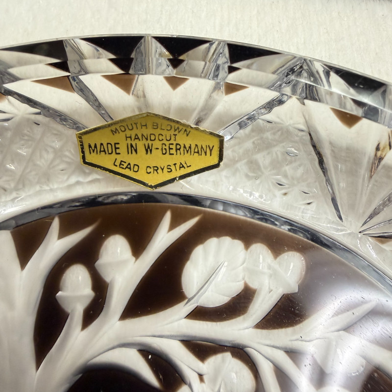 Vintage Brown 1974 Royale Germania Crystal Limited Edition Squirrels Plate 6.2"
