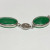 GREEN JADE STONE 925 STERLING SILVER LINK CHAIN BRACELET 7" GREEN JADE STONE 925 STERLING SILVER LINK CHAIN BRACELET 7"